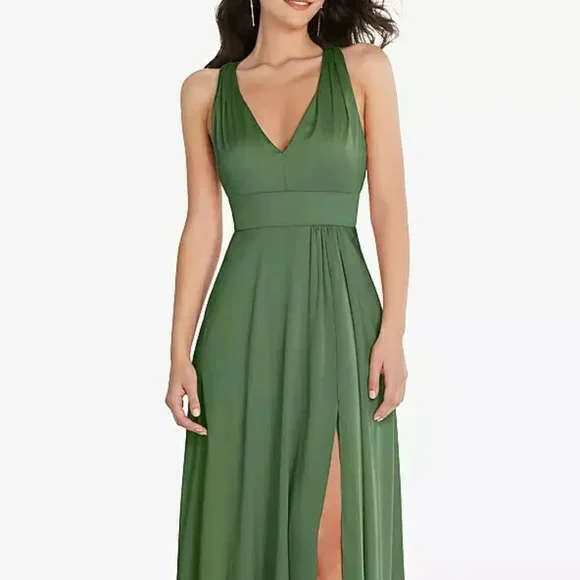 green emerald velvet dress Cinnamon Solid Front Pockets Sleeveless Corduroy Overall Dress Vineyard Green / XL / 100%Polyester